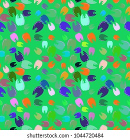 New amazing seamless pattern with colored tooth.