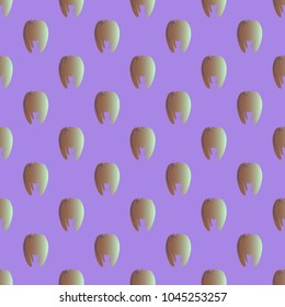 New amazing seamless pattern with colored tooth.