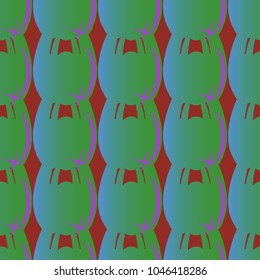 New amazing seamless pattern with colored tooth.