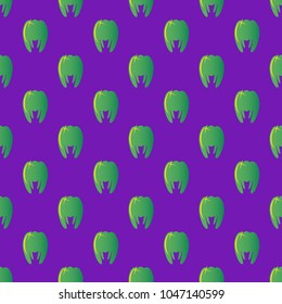 New amazing seamless pattern with colored tooth.