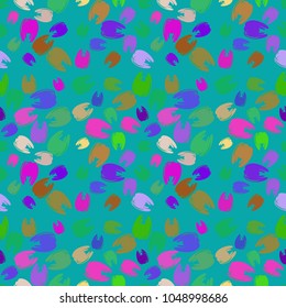 New amazing seamless pattern with colored tooth.