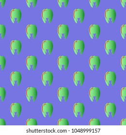 New amazing seamless pattern with colored tooth.