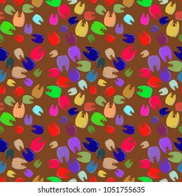 New amazing seamless pattern with colored tooth.