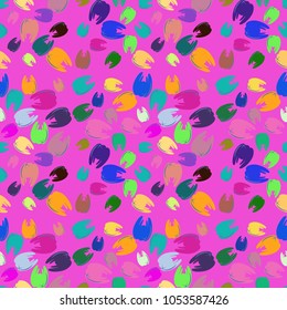 New amazing seamless pattern with colored tooth.