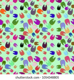 New amazing seamless pattern with colored tooth.
