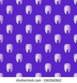 New amazing seamless pattern with colored tooth.