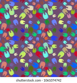 New amazing seamless pattern with colored tooth.