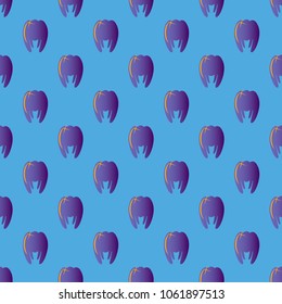 New amazing seamless pattern with colored tooth.