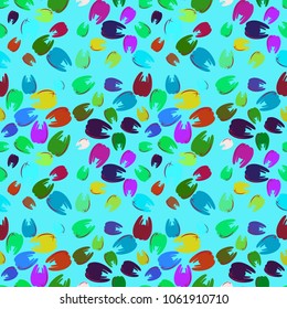 New amazing seamless pattern with colored tooth.