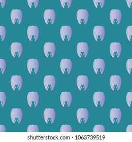 New amazing seamless pattern with colored tooth.