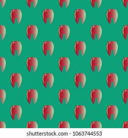 New amazing seamless pattern with colored tooth.