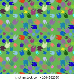 New amazing seamless pattern with colored tooth.