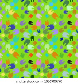 New amazing seamless pattern with colored tooth.