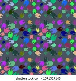 New amazing seamless pattern with colored tooth.
