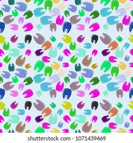 New amazing seamless pattern with colored tooth.