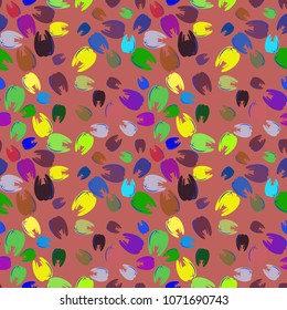 New amazing seamless pattern with colored tooth.