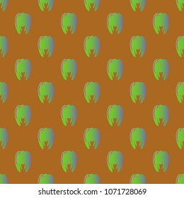 New amazing seamless pattern with colored tooth.