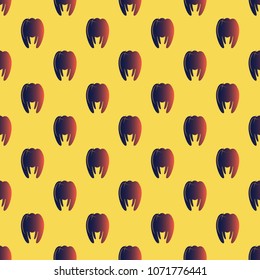 New amazing seamless pattern with colored tooth.
