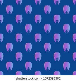 New amazing seamless pattern with colored tooth.