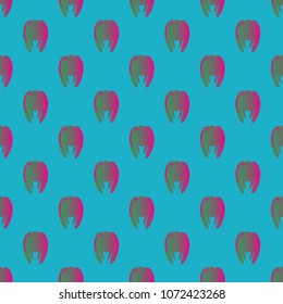 New amazing seamless pattern with colored tooth.