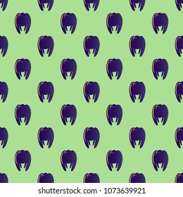 New amazing seamless pattern with colored tooth.