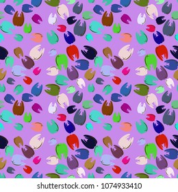 New amazing seamless pattern with colored tooth.