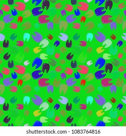 New amazing seamless pattern with colored tooth.