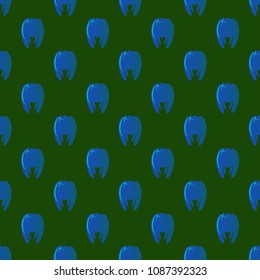 New amazing seamless pattern with colored tooth.