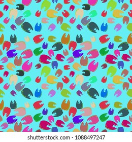 New amazing seamless pattern with colored tooth.