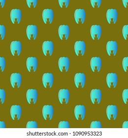 New amazing seamless pattern with colored tooth.
