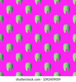 New amazing seamless pattern with colored tooth.