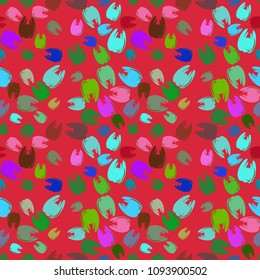 New amazing seamless pattern with colored tooth.