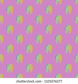 New amazing seamless pattern with colored tooth.