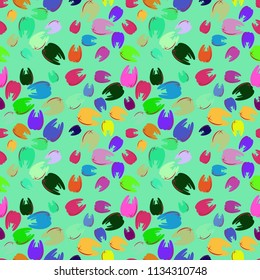 New amazing seamless pattern with colored tooth.