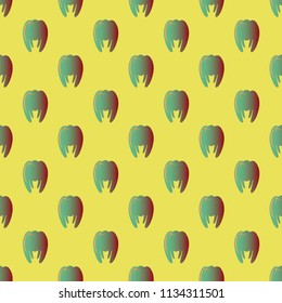 New amazing seamless pattern with colored tooth.