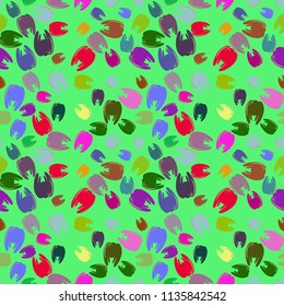 New amazing seamless pattern with colored tooth.