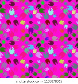 New amazing seamless pattern with colored tooth.