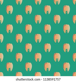 New amazing seamless pattern with colored tooth.