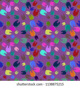 New amazing seamless pattern with colored tooth.