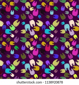 New amazing seamless pattern with colored tooth.