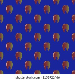New amazing seamless pattern with colored tooth.