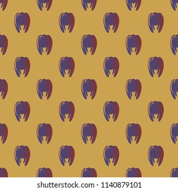 New amazing seamless pattern with colored tooth.