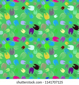 New amazing seamless pattern with colored tooth.