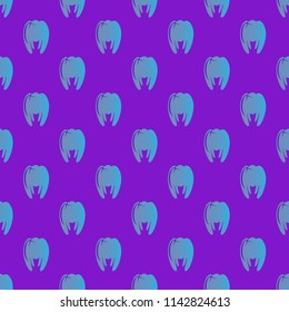 New amazing seamless pattern with colored tooth.
