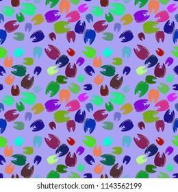New amazing seamless pattern with colored tooth.