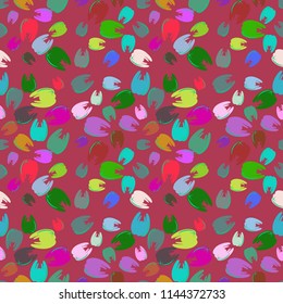 New amazing seamless pattern with colored tooth.