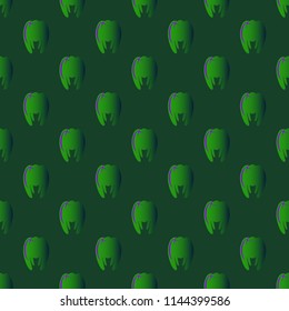 New amazing seamless pattern with colored tooth.