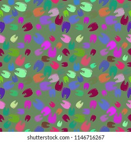 New amazing seamless pattern with colored tooth.