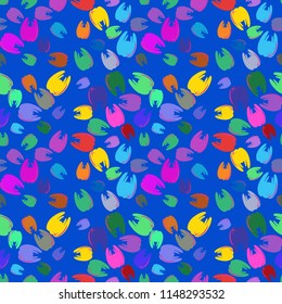 New amazing seamless pattern with colored tooth.