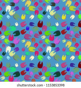 New amazing seamless pattern with colored tooth.